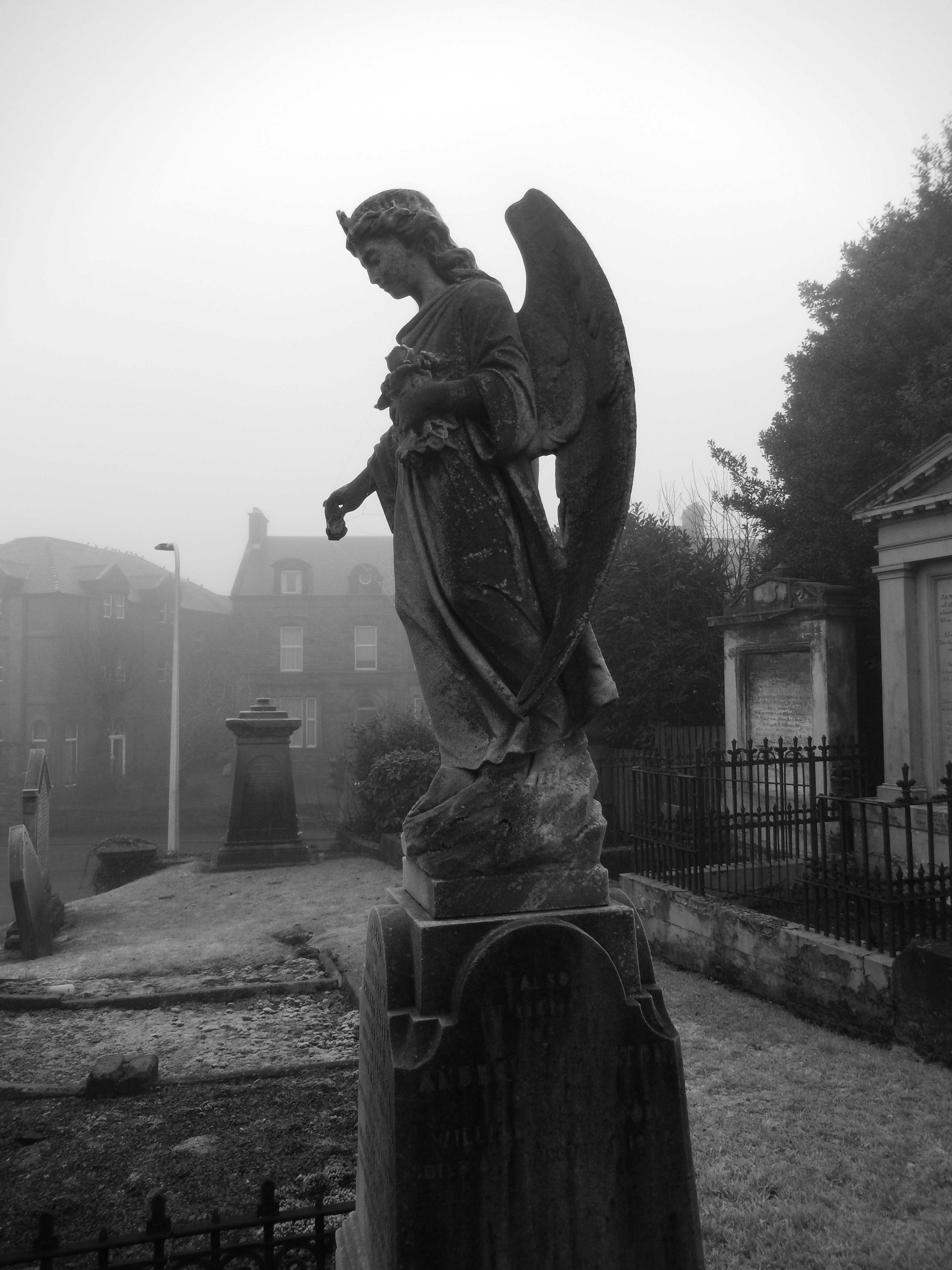 Stone angel in St. Mary's Kirkyard, Dumfries
