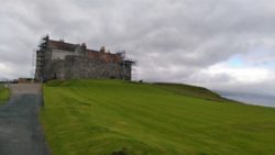 Duart Castle beneath dramatic skies